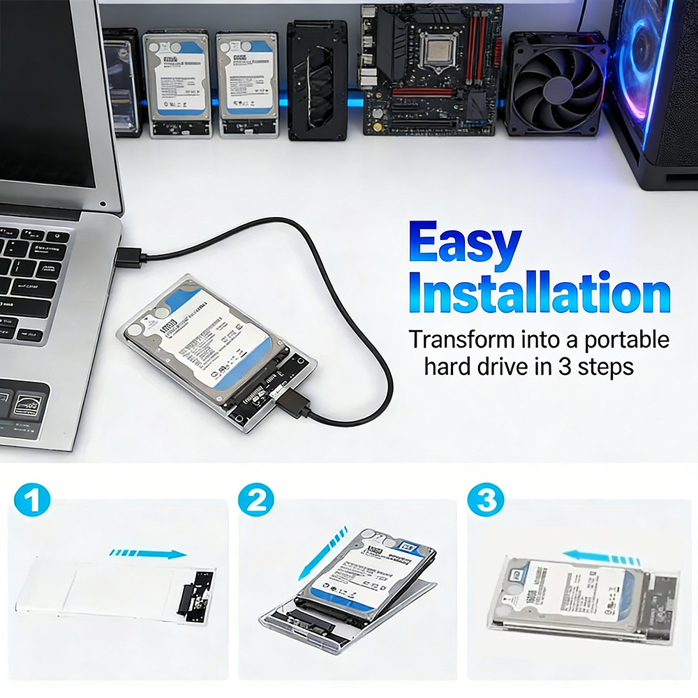2.5인치 투명 SATA to USB 3.0 하드 드라 - External Ssd 리뷰 및 가격