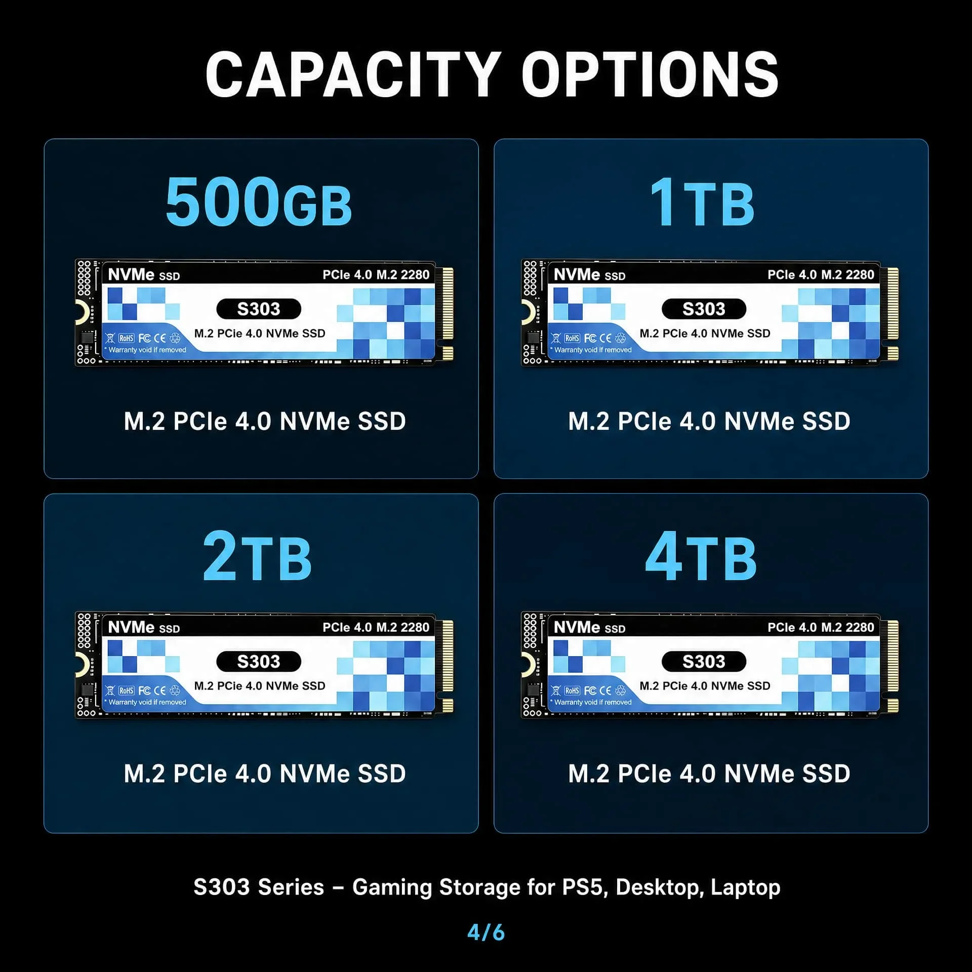 정품 PCIe 4.0 NVMe M.2 SSD S303, - Ssd 500Gb 리뷰 및 가격