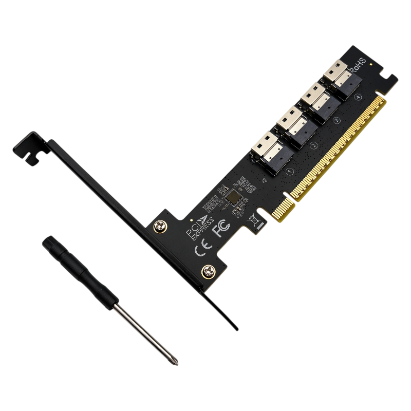 새로운 4포트 SFF-8654 4i SlimSAS-PC - Memory Card Ssd 리뷰 및 가격