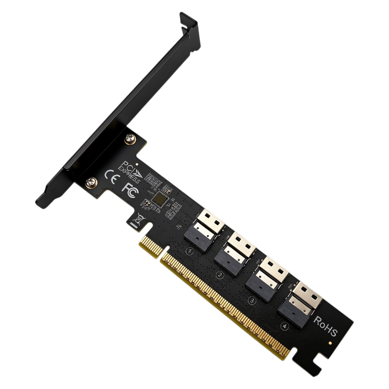 새로운 4포트 SFF-8654 4i SlimSAS-PC - Memory Card Ssd 리뷰 및 가격