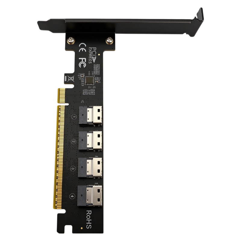새로운 4포트 SFF-8654 4i SlimSAS-PC - Memory Card Ssd 리뷰 및 가격