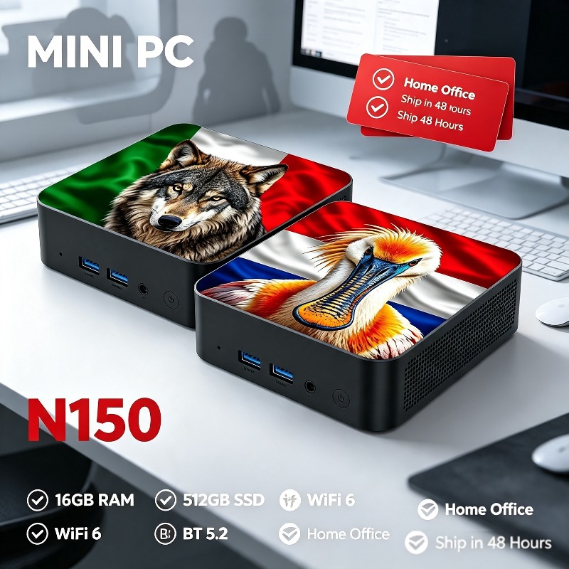 새로운 미니 PC 컴퓨터 인텔 코어 N150 16GB  - M.2 Ssd 리뷰 및 가격